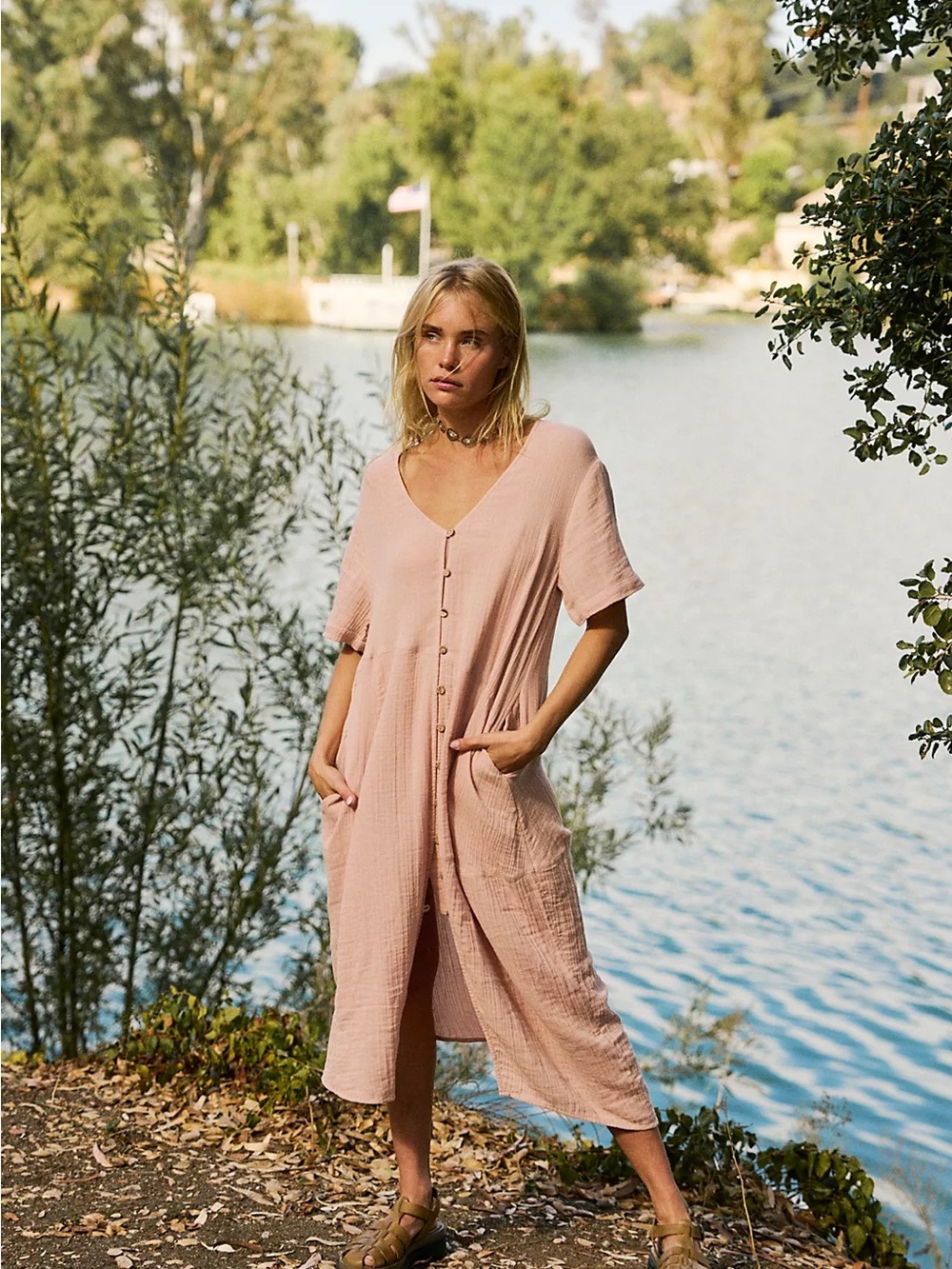 Free People Staycation Midi Dress